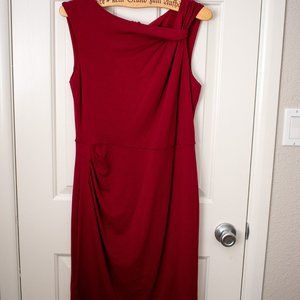 Ann Taylor Deep Red Casual Dress Size 10